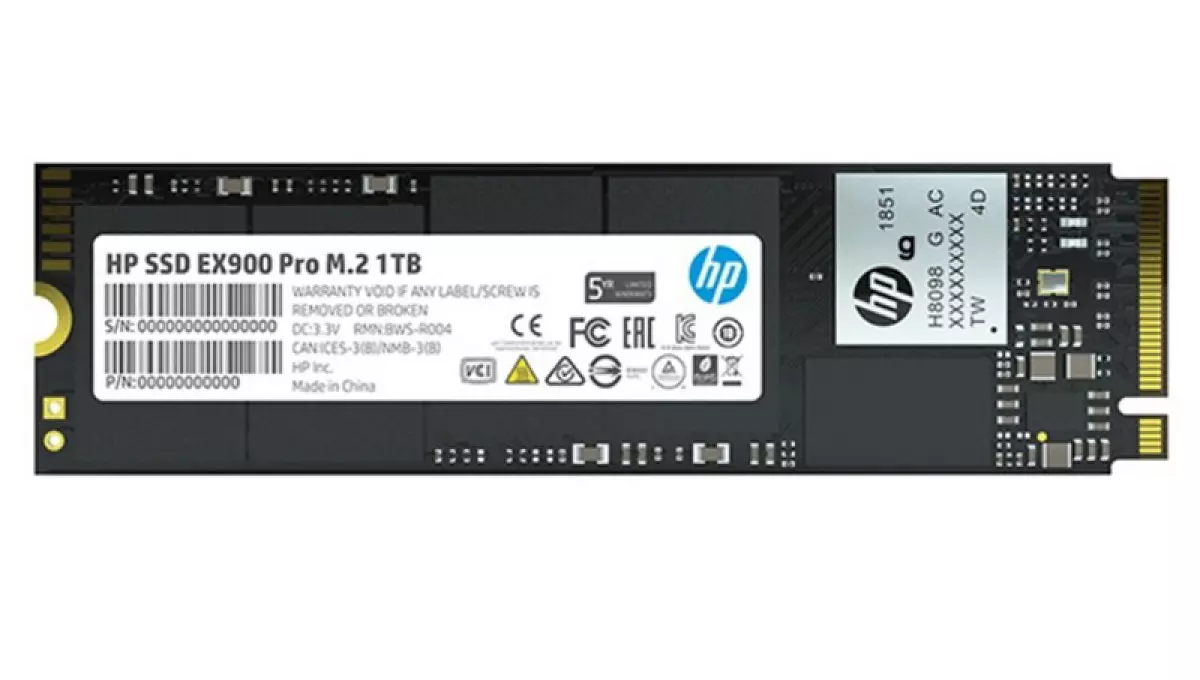 Ємність SSD HP EX900 Pro M.2 NVMe 1.3 досягає 1 Тбайт