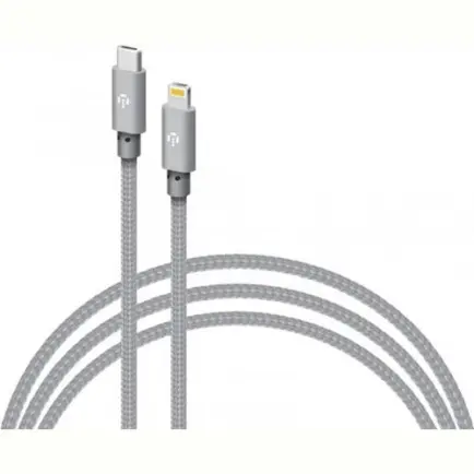 Кабель Intaleo CBGNYTL1 USB Type-C-Lightning 1м 60W Grey (1283126559587)