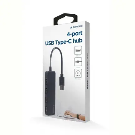 USB-хаб Gembird USB Type-C 4-в-1 (UHB-CM-U2P4-01)