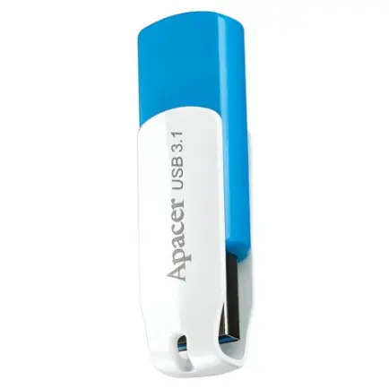 Флеш-накопитель USB3.2 128GB Apacer AH357 Blue/White (AP128GAH357U-1)