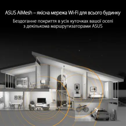 Беспроводной маршрутизатор Asus TUF Gaming TUF-AX6000 (AX6000, 1x2.5GE WAN, 1x2.5GE LAN, 4xGE LAN, AURA RGB lighting, 6 внешних антенн)