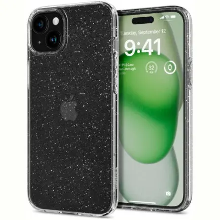 Чeхол-накладка Spigen Liquid Crystal Glitter для Apple iPhone 15 Plus Crystal Quartz (ACS06648)