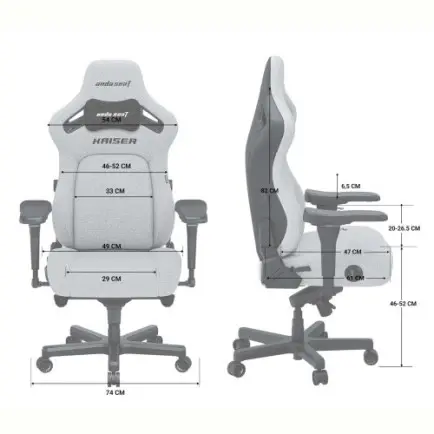 Крісло для геймерів Anda Seat Kaiser 4 Size L Black Premium PVC (AD12YDDC-L-20-B-PV/C)