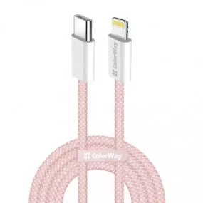 Кабель ColorWay Lightning + USB Type-C (M/M)