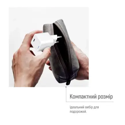 Сетевое зарядное устройство ColorWay GaN Mini 35W PD Port PPS USB-C White (CW-CHS056PDC-WT)
