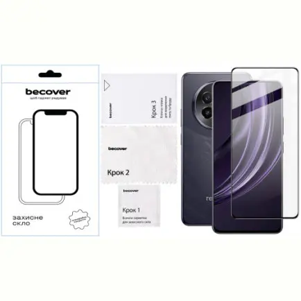 Защитное стекло BeCover для Realme 13+ 5G Black (712502)