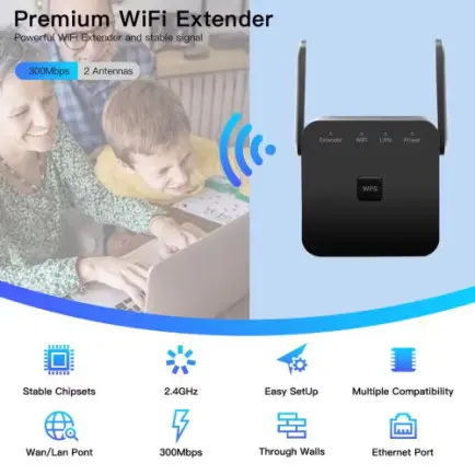 Точка доступу Fenvi Pro 300M Wi-Fi Repeater 2.4Ghz Network Expander
