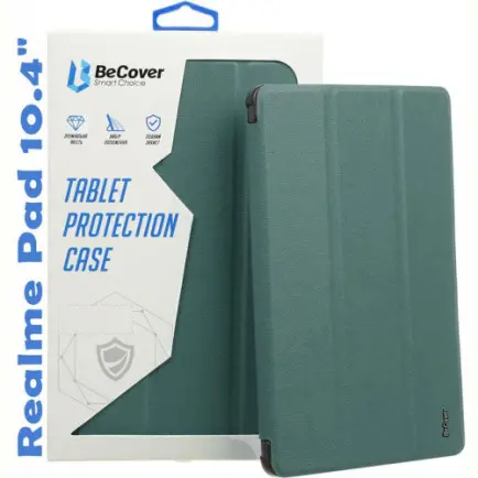 Чехол-книжка BeCover Smart для Realme Pad 10.4" Dark Green (708266)