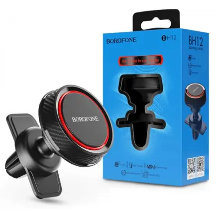 Держатель автомобильный Borofone BH12 Magnetic Black (BH12B)