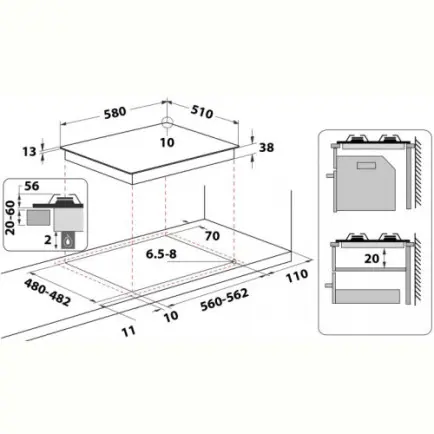 Варочная поверхность Whirlpool TKRL 650 IX