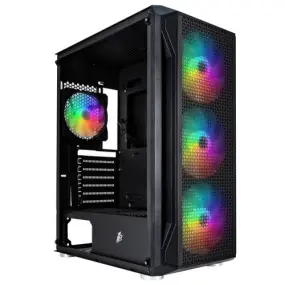 Корпус 1stPlayer X5-BK-4F1 Black без БП