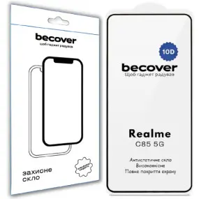 Защитное стекло BeCover для Realme C85 5G 10D Black (715140)