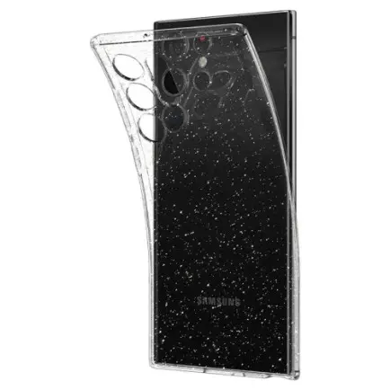 Чeхол-накладка Spigen Liquid Crystal Glitter для Samsung Galaxy S22 Ultra SM-S908 Crystal Quartz (ACS03913)