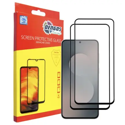Захисне скло Dengos для Samsung Galaxy S25 FE Black Full Glue (DG-TG2P-91)