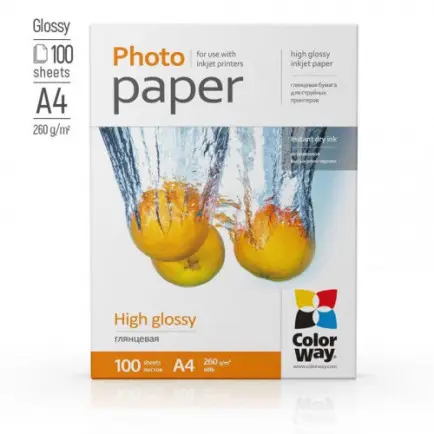 Фотобумага CW глянцевая 260г/м2 A4 100л (PG260100A4)
