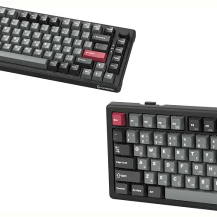 Клавіатура бездротова GamePro Asgard Yord Keychron Super Red Switch Black (MK266BK)