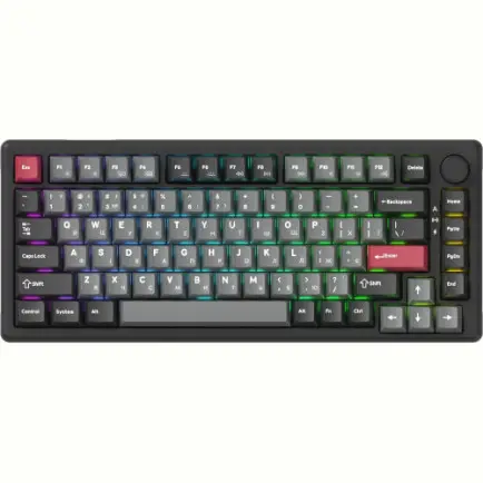 Клавіатура бездротова GamePro Asgard Yord Keychron Super Red Switch Black (MK266BK)