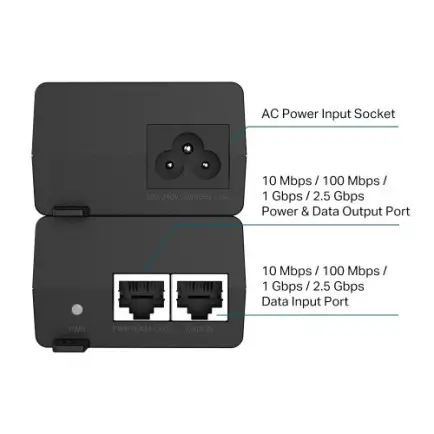 Інжектор 2,5G PoE+ TP-Link POE260S