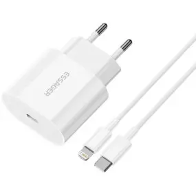Мережевий зарядний пристрій Essager Vanjane 20W USB-C White (EFJB02-XBL02-T)