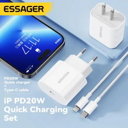 Мережевий зарядний пристрій Essager Vanjane 20W USB-C White (EFJB02-XBL02-T)