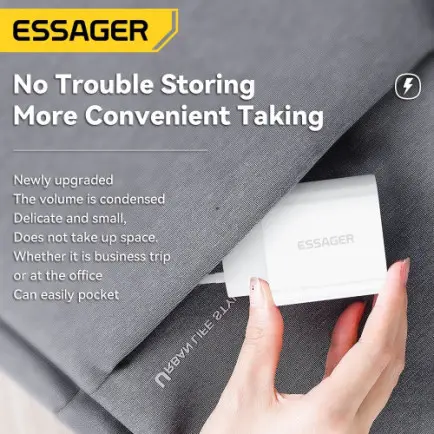 Мережевий зарядний пристрій Essager Vanjane 20W USB-C White (EFJB02-XBL02-T)