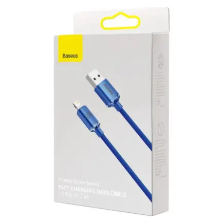 Кабель Baseus Crystal Shine USB - Lightning, 2.4A, 2м Blue (CAJY000103)