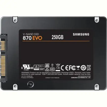 Накопитель SSD  250GB Samsung 870 EVO 2.5" SATAIII MLC (MZ-77E250B/EU)