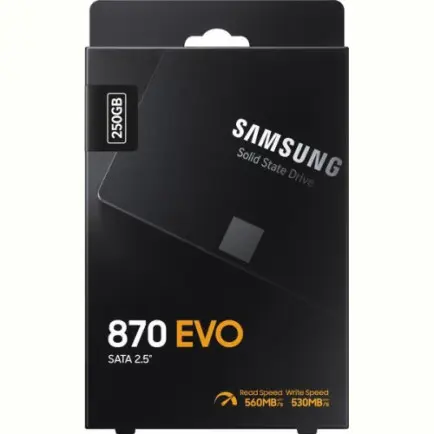 Накопитель SSD  250GB Samsung 870 EVO 2.5" SATAIII MLC (MZ-77E250B/EU)