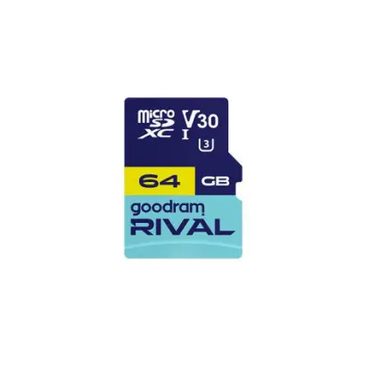 Карта памяти MicroSDXC 64GB UHS-I/U3 Class 10 Goodram RIVAL M3AA R100/W70MB/s + SD-adapter (GGSM3AA-0640R12)