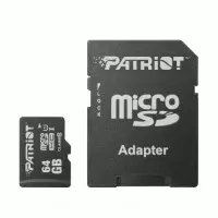 Карта пам`ятi MicroSDXC 64GB UHS-I Class 10 Patriot LX + SD-adapter (PSF64GMCSDX..