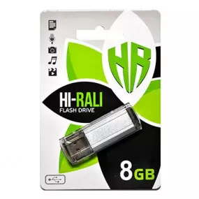 Флеш-накопичувач USB 8GB Hi-Rali Stark Series Silver (HI-8GBSTSL)