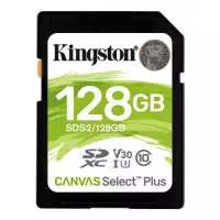 Карта пам`яті SDXC 128GB UHS-I/U3 Class 10 Kingston Canvas Select Plus R100/W85M..