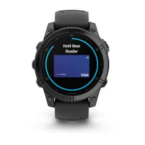 Смарт-часы Garmin Fenix E 47mm AMOLED Slate Gray Steel with Black Silicone Band (010-03025-13)