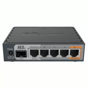 Маршрутизатор MikroTik RouterBOARD RB760iGS hEX S (1xGE WAN, 4xGE LAN, 1xSFP, PoE in, PoE out)