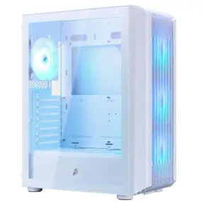 Корпус 1stPlayer H6-WH-4F7-W White без БП