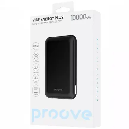 Универсальная мобильная батарея Proove Vibe Energy Plus 22.5W 10000mAh Black (PBVE15012203)