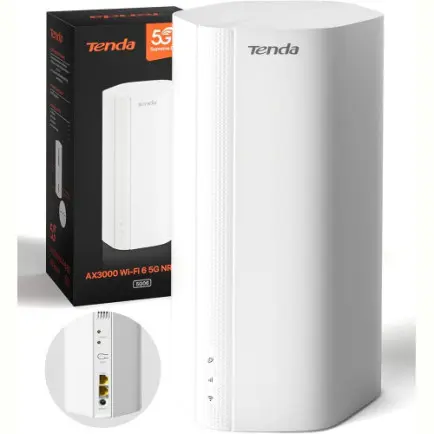 Беспроводной маршрутизатор Tenda 5G06 (5G LTE NR 3GPP: Release 15, 4G LTE Cat18/Cat19, Wi-Fi 6, AX3000, 1x2.5GE WAN/LAN, 1xGE LAN, 2*Nano SIM)