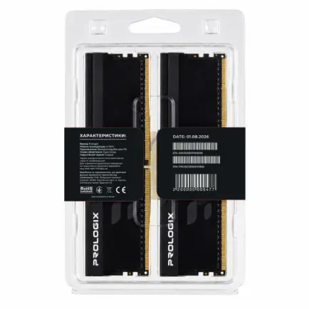 Модуль памяти DDR5 2x16GB/5600 Prologix Onyx Black (PRO32GB5600YB5K)