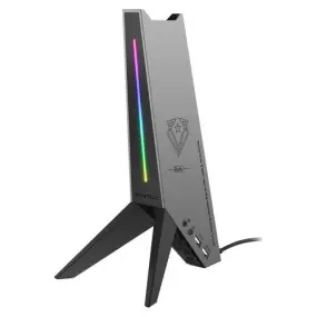 Подставка для наушников Vertux Zulu 2xUSB 2.0 / Mini Jack 3.5 мм Black