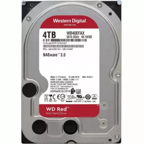 Накопитель HDD SATA 4.0TB WD Red 5400rpm 256MB (WD40EFAX)