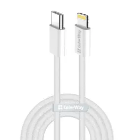 Кабель ColorWay USB Type-C - Lightning (M/M)