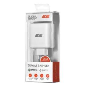 Сетевое зарядное устройство 2E USB-C Wall Charger GaN 65W White (2E-WC3USB65W-W)