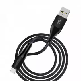 Кабель SkyDolphin S49T LED Aluminium Alloy USB - Type-C 1м, Black (USB-000569)