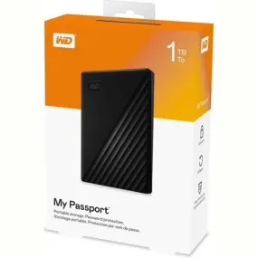Внешний жесткий диск 2.5" USB 1.0TB WD My Passport Black (WDBYVG0010BBK-WESN)
