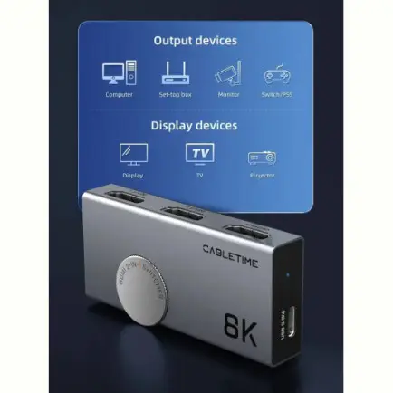 Сплиттер Cabletime 4К HDMI Black (CP34G)