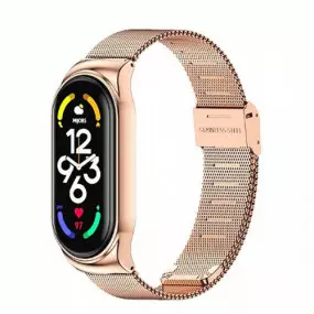 Ремешок BeCover Metal для Xiaomi Mi Smart Band 7 Rose Gold (707496)