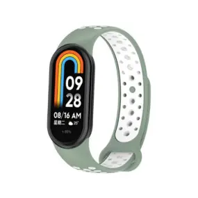 Ремешок BeCover Vents Style для Xiaomi Mi Smart Band 9 Pine Green White (711988)