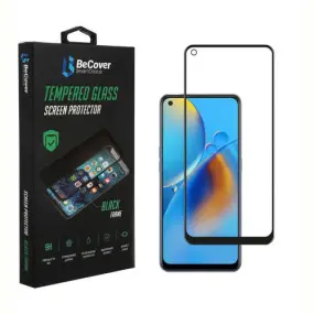 Защитное стекло BeCover для Oppo A74 4G Black (706656)