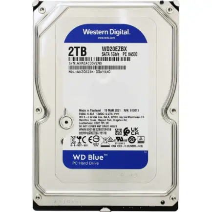Накопитель HDD SATA 2.0TB WD Blue 7200rpm 256MB (WD20EZBX)