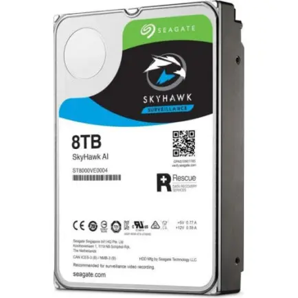 Накопитель HDD SATA 8.0TB Seagate SkyHawk AI Surveillance 7200rpm 256MB (ST8000VE000)